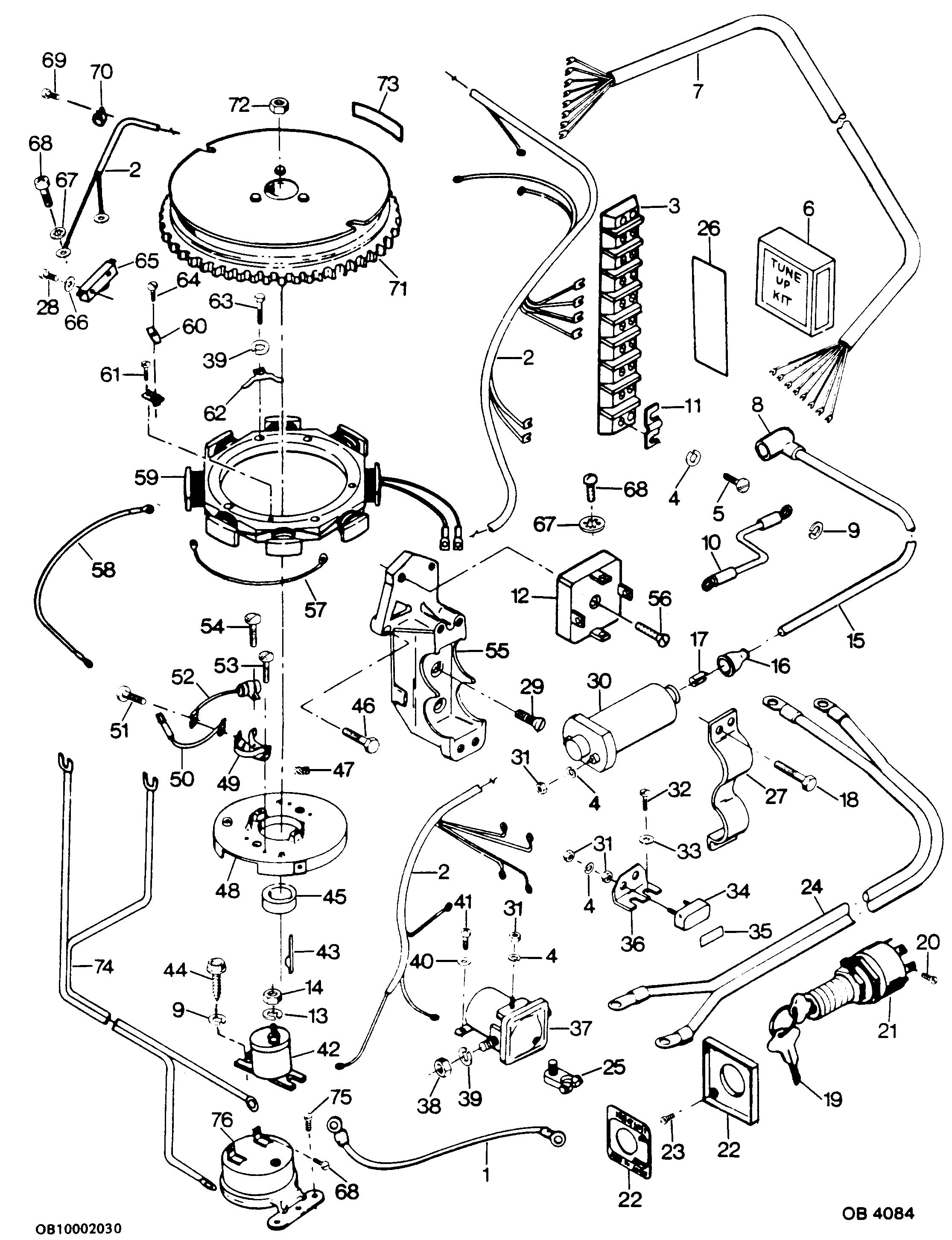 Mercury | FORCE | 50 H.P. (1986) | 507F6A | ALTERNATOR AND ... 25 evinrude ignition wiring diagram 