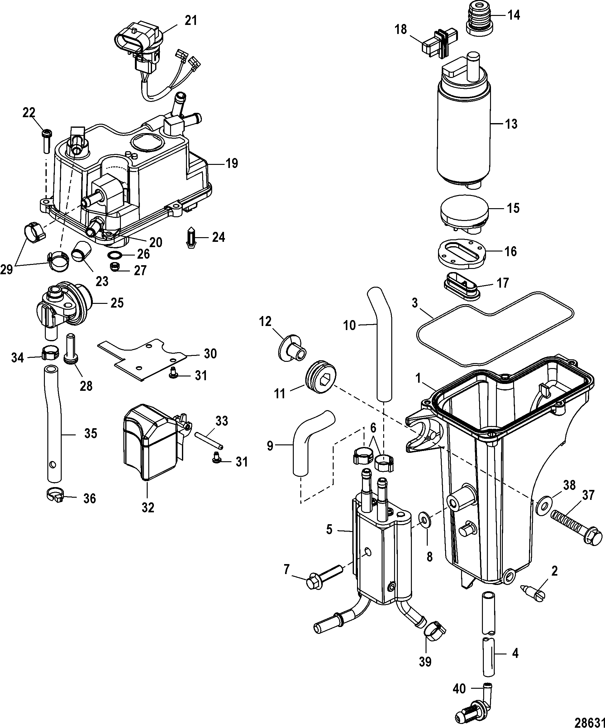 mercury mariner outboard parts diagrams