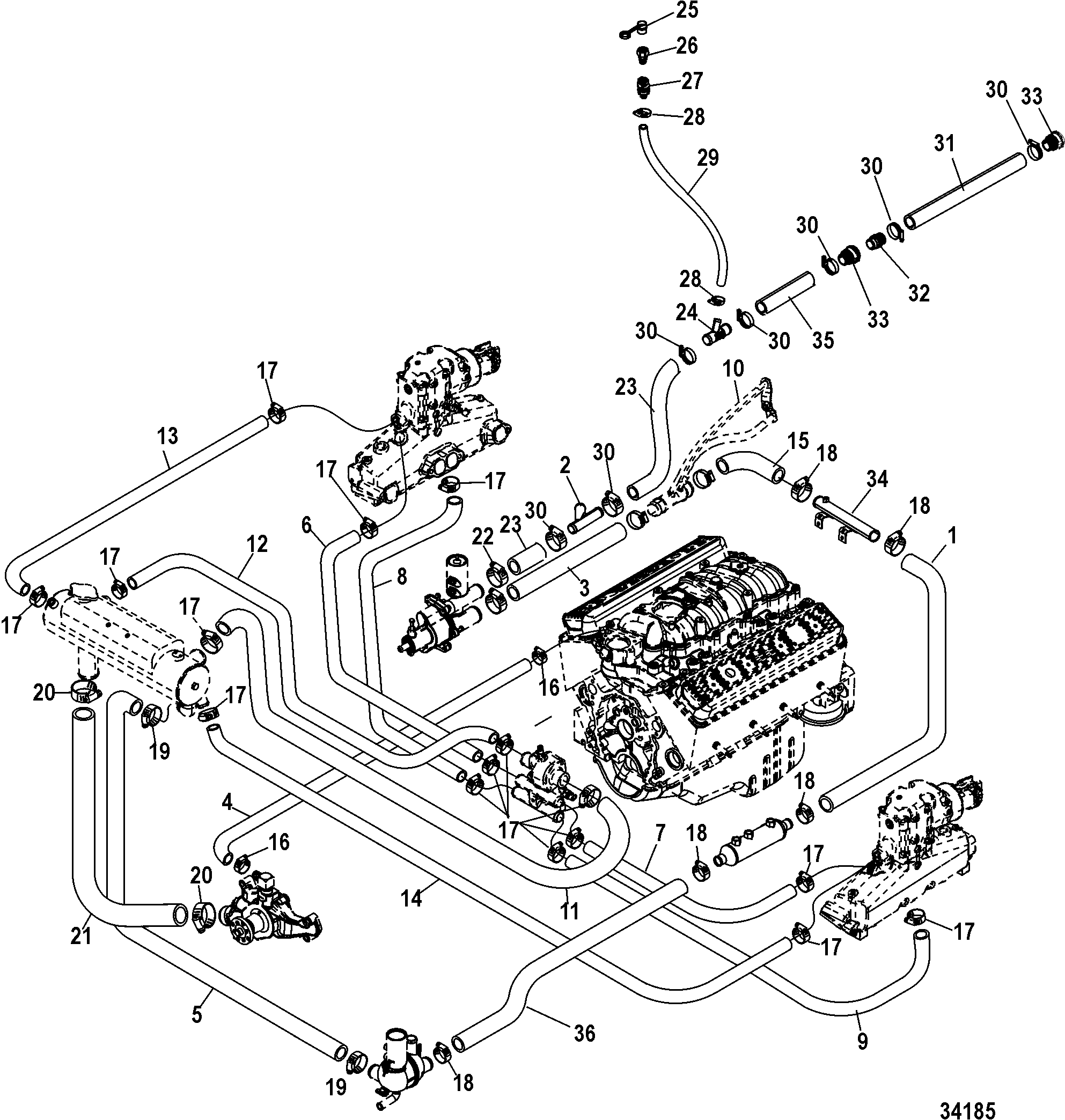 3 0 Mercruiser Engine Parts Diagram